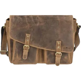 GREENBURRY Vintage Messenger Leder 40 cm Laptopfach braun