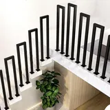 Treppengeländer Innen, U-FöRmige GeläNder Treppe, 35-110cm Handlauf Treppe,Metal GeläNder Drinnen/RaußEn, Nordic Modern handlauf schwarz, Geländer für Villen (Schwarz, 90cm)