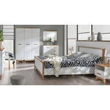 JVmoebel Schlafzimmer-Set, 7 tlg. Schlafzimmer Set Komplett Schlafmöbel Schrank Nachttische weiß