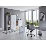 moebel-dich-auf.de Arbeitszimmer TABOR 4 in diversen Farbvarianten (lichtgrau/weiß Hochglanz)