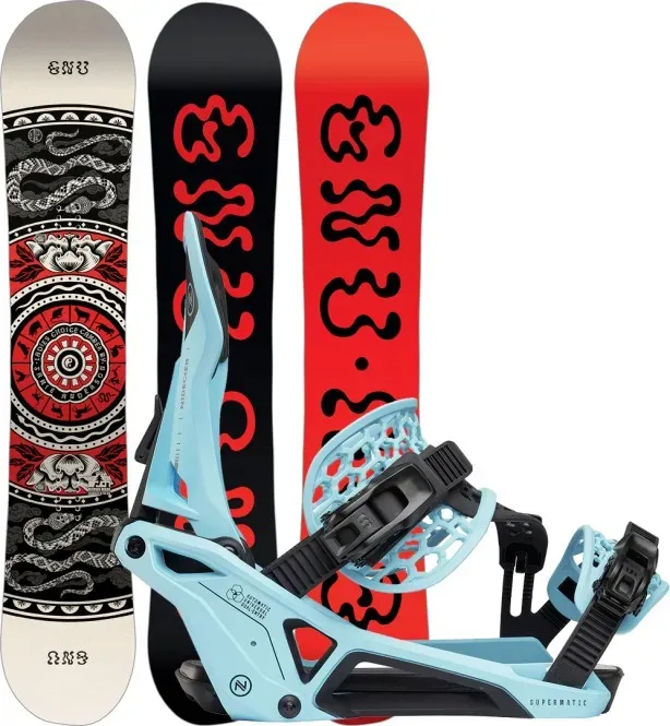 GNU LADIES CHOICE CAMBER 2026 inkl. NIDECKER SUPERMATIC escape cyan - 145,5 | L