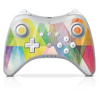 Skin kompatibel mit Nintendo Wii U Pro Controller Folie Sticker Graphic Dreiecke bunt