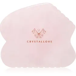 Crystallove Rose Quartz Contour Gua Sha Massage Hilfsmittel für das Gesicht 1 St.