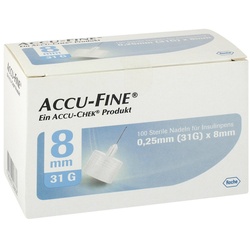 Accu Fine sterile Nadeln für Insulinpens 8 mm 31 G