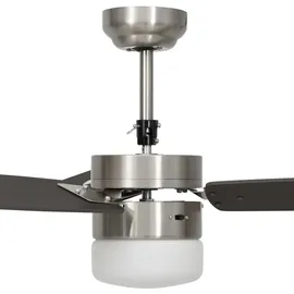 vidaXL Deckenventilator mit Lampe und Fernbedienung 108 cm dunkelbraun