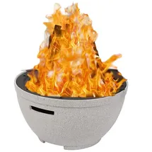 Perel Wasser & Frostfeste Feuerschale In Steinoptik Mit Schürhaken Ø47cm Höhe 25cm