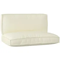 VidaXL 2-teiliges Palettenkissen-Set Creme Oxford-Stoff