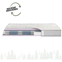schwarzwaldmarie Eva 7-Zonen-Taschenfederkern mit 400 Federn, Wendefunktion und Viscoauflage, Größe: 140 x 200 cm, Härtegrad: Soft – Mittelfest