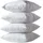 Homescapes Kissenbezug 4er-Set 60 x 60 cm Weiss