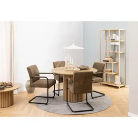 MID.YOU Esstisch, Natur, rund, Säule, 120x75x120 cm,