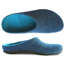 Gottstein Magicfelt Hausschuh Filz Pantoffeln, blau 40