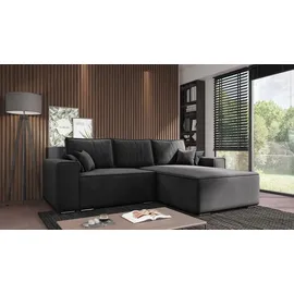 e-meubles Ecksofa mit Schlaffunktion und Bettkasten, Couch für Wohnzimmer, Schlafsofa Sofagarnitur Sofa Eckcouch L-form Wohnlandschaft mit Bettfunktion 250x...