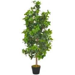 vidaXL Künstliche Pflanze Lorbeerbaum mit Topf Grün 120 cm