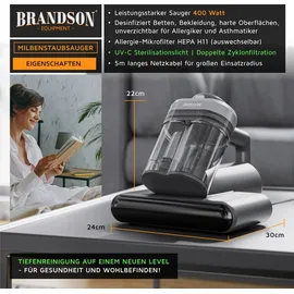 Brandson Matratzenreinigungsgerät Handstaubsauger grau/schwarz