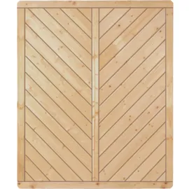 Tetzner & Jentzsch Sichtschutzelement Classic-Serie-Diagonal 150 x 180 cm Grün/Holz