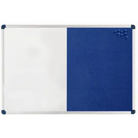 NOBO Kombitafel 90 x 60 cm Blau/Weiß