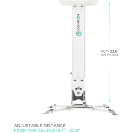 ONKRON Halterung, Beamer max 10 kg, Neigbar-schwenkbar, weiß K5A