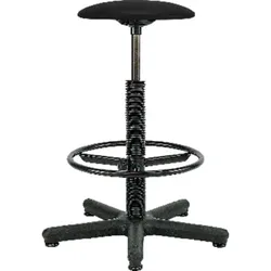 Hocker Goliat + Ring Kunstleder schwarz - schwarz