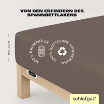 schlafgut Easy Jersey 120 x 200 - 130 x 200 cm sand deep