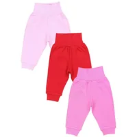 TupTam Baby Mädchen Lange Pumphose 3er Pack, Farbe: Rot