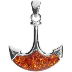 Ketten-Anhänger OSTSEE-SCHMUCK "Ostsee-Schmuck Anhänger Anker Anhänger Anker", weiß, Schmuckanhänger, Damen, 29 x 22mm, Silber 925 (Sterlingsilber), 2.9 g