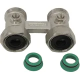 Simplex Hahnblock D2/50 Standard, Durchgangsform, für Heizkörper mit 3⁄4 Zoll AG