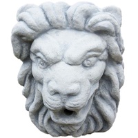 Steinfigur Löwenkopf, Wasserspeier für die Wand, aus Steinguss