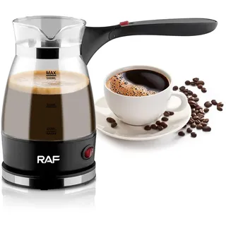 BORDEAG Elektrische Türkische Kaffeemaschine Mit Griff, 500ml Elektrische Kaffeekanne, Elektrische Kaffeemaschine, Türkische Kaffeekanne, Espressokocher Induktion Mit Edelstahl Reisen