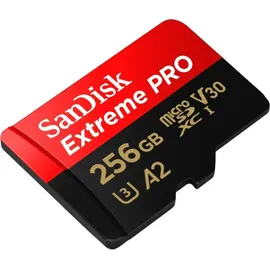 SanDisk Extreme Pro microSDXC UHS-I U3 V30 A2 256 GB + SD-Adapter