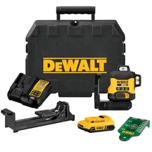 DeWalt Kreuzlinienlaser DCLE34031D1-QW, 3 x 360°, grün, selbstnivellierend, 18V