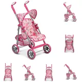 Moni Puppenwagen Flower Garden Pink