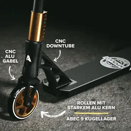 Apollo Stunt Scooter - Genesis Pro X Competition | Schwarz/Gold | in gold | Gr.: onesize