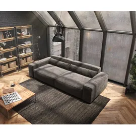 DeLife Big-Sofa Sirpio XL 270x130 cm Mikrofaser Khakibraun