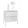 lookway Nachtschrank Aurora II 50 x 54 x 37 cm Silber/Weiß