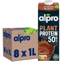 ALPRO Proteindrink Schokolade 8x1L | 100% pflanzlich | laktosefrei