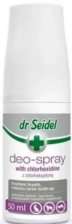 Dr. Seidel Deo-Spray 50 ml - ein Präparat, das den Atem erfrischt und den Mund von Haustieren pflegt (Rabatt für Stammkunden 3%)