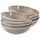 Beliani Set aus 8 tiefen Tellern Pastaschale Steingut Kaolin Handgemacht Reaktive Glasur Grau Costmary