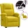 vidaXL Relaxsessel Elektrisch Samt 144,5 x 82 x 0 cm Gelb mit Liegeposition