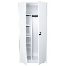 Lüllmann Putzmittelschrank 545527 signalweiß 80,0 x 38,3 x 180,0 cm, aufgebaut