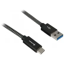 Sharkoon USB-A auf USB-C 1 m Schwarz/Grau