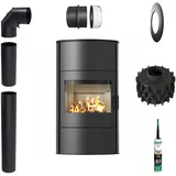 Kaminofen aus Stahl KRATKI AB/S/2/ROLLO Hoch Ø 150 10 kW