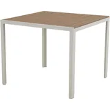 VCM Gartentisch 90 x 90 x 0 cm Teak-Dekor