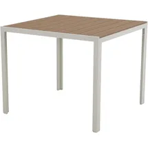 VCM Gartentisch 90 x 90 x 0 cm Teak-Dekor