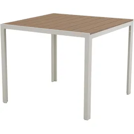 VCM Gartentisch 90 x 90 x 0 cm Teak-Dekor