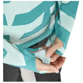 adidas Multi Synthetic Langarm-baselayer - Semi Flash Aqua / Semi Impact Orange - S