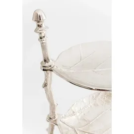 Kare DESIGN 3-stöckige Etagere Leaf Aluminium Silber