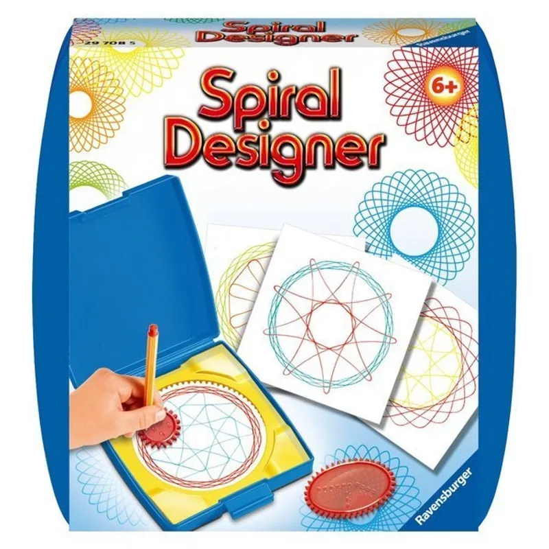 Ravensburger Spiral-Designer Mini 29708, Zeichnen Lernen Für Kinder Ab 6 Jahren, Kreatives Zeichen-Set Mit Mandala-Schablone Für Farbenfrohe Spiralbil