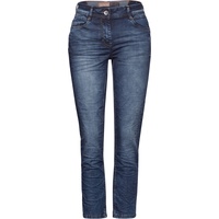 Cecil Damen B377177 7/8 Jeans Casual Fit, Mid Blue Used Wash, 28W / 26L EU