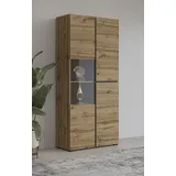 OTTO home Vitrine Cross 79,5 x 40 x 183,5 cm Beige