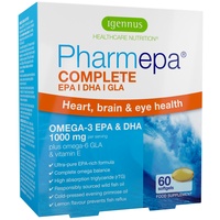 Pharmepa COMPLETE Omega 3 Fischöl und Omega 6- GLA Nachtkerzenöl 1000 mg EPA & DHA, schnell wirkende rTG Form, 60 Kapseln
